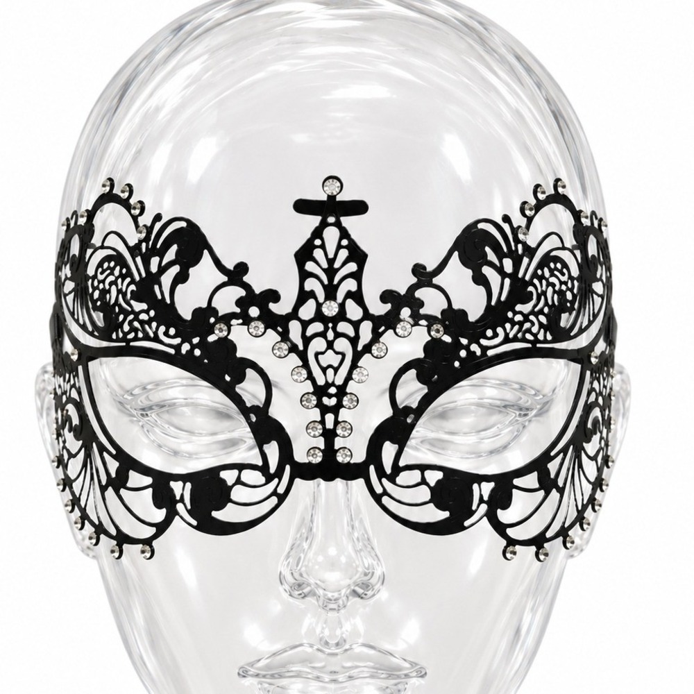 Metal and Crystal Masquerade Ball Mask SKUJ078